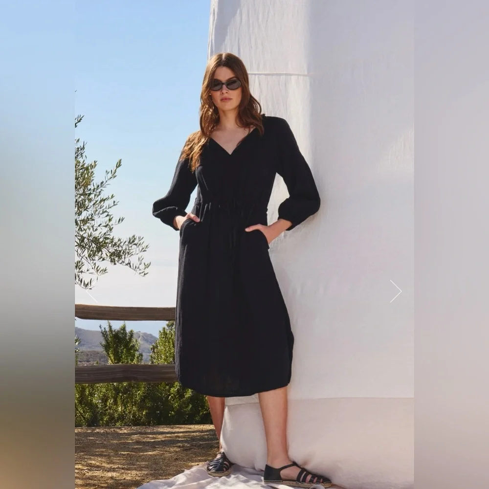 ✨VELVET by Graham & Spencer✨Audrey Cotton Gauze Dress - Picture 4 of 8